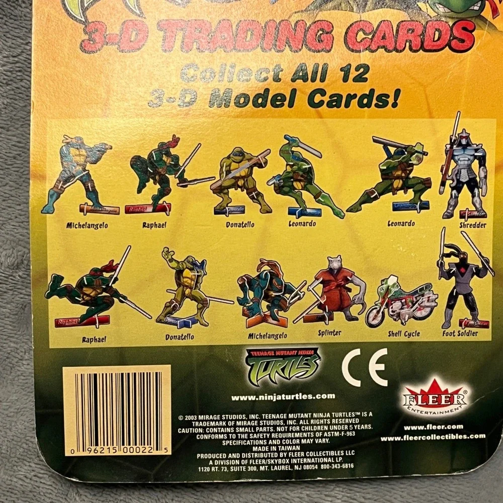 Teenage Mutant Ninja Turtles Leonardo 3-D Trading Cards 5 Model Cards Fleer 2003